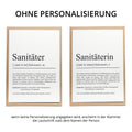 Sanitäter Definition Karte A6 personalisierbar mit Namen Beruf Grußkarte Sanitäter Geschenk Geburtstag Sanitäter Klappkarte Definition