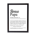 Bonuspapa Definition Poster personalisierbar mit Namen Bonuspapa Poster Geschenk Geburtstag Bonuspapa Poster Definition Adoption Vater