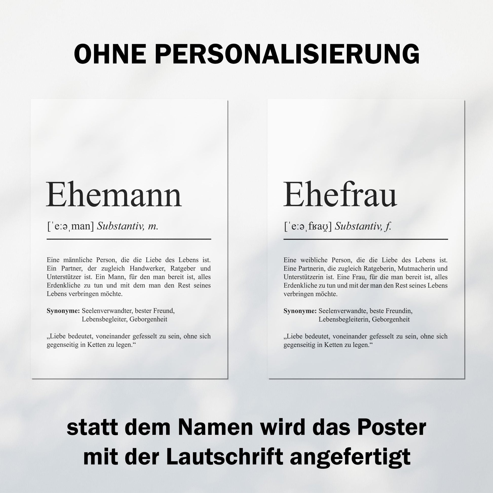 Ehefrau Definition Poster personalisierbar mit Namen Frau Poster Geschenk Einzug Geburtstag Geschenk Frau Hochzeit Geschenk Poster