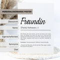 Freundin Definition Poster personalisierbar mit Namen Beste Freundin Poster Geschenk Ostern Geburtstag Geschenk Freundin Poster Jahrestag