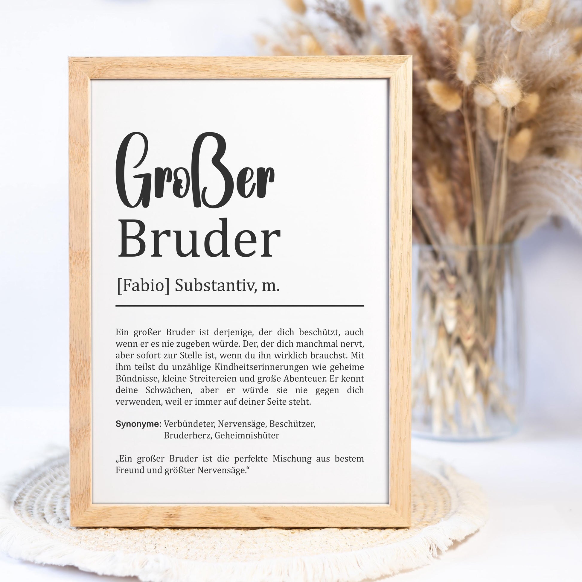 Große Schwester Definition Poster personalisierbar mit Namen Schwester Poster Geschenk Einzug Geburtstag Geschenk Schwester Geschwister Liebe