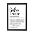 Großer Bruder Definition Poster personalisierbar mit Namen Bruder Poster Geschenk Einzug Geburtstag Geschenk Bruder Geschwister Liebe