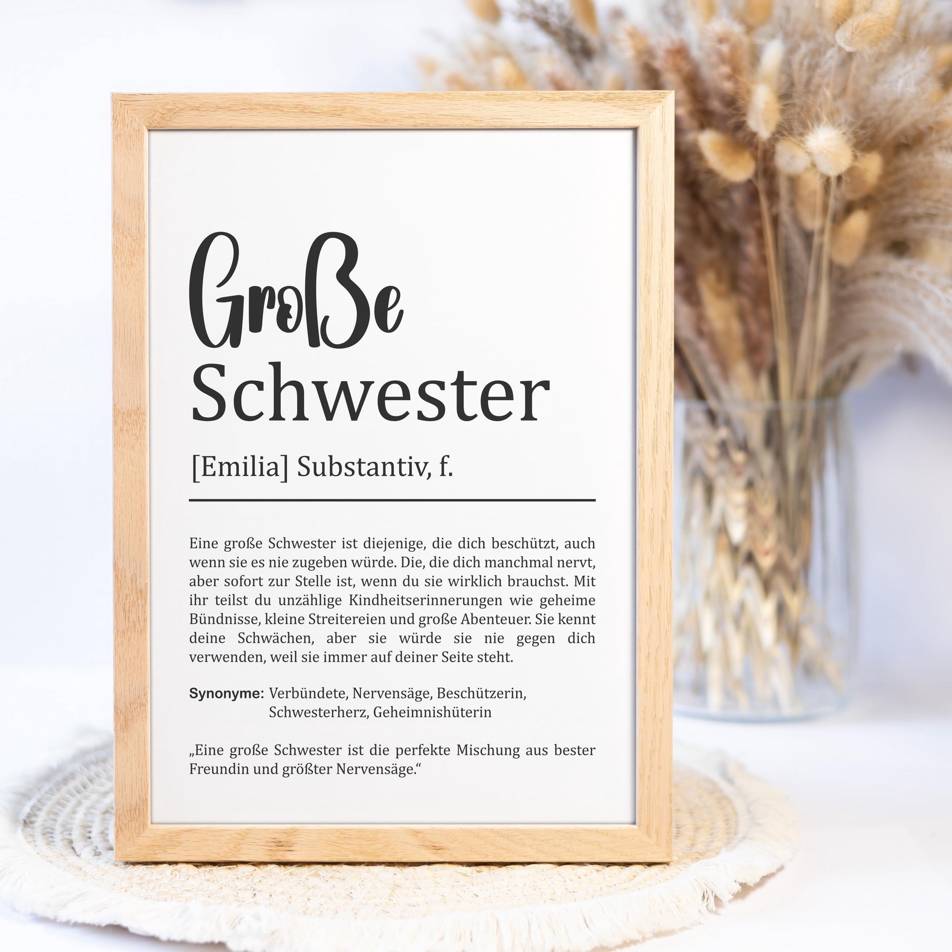 Großer Bruder Definition Poster personalisierbar mit Namen Bruder Poster Geschenk Einzug Geburtstag Geschenk Bruder Geschwister Liebe