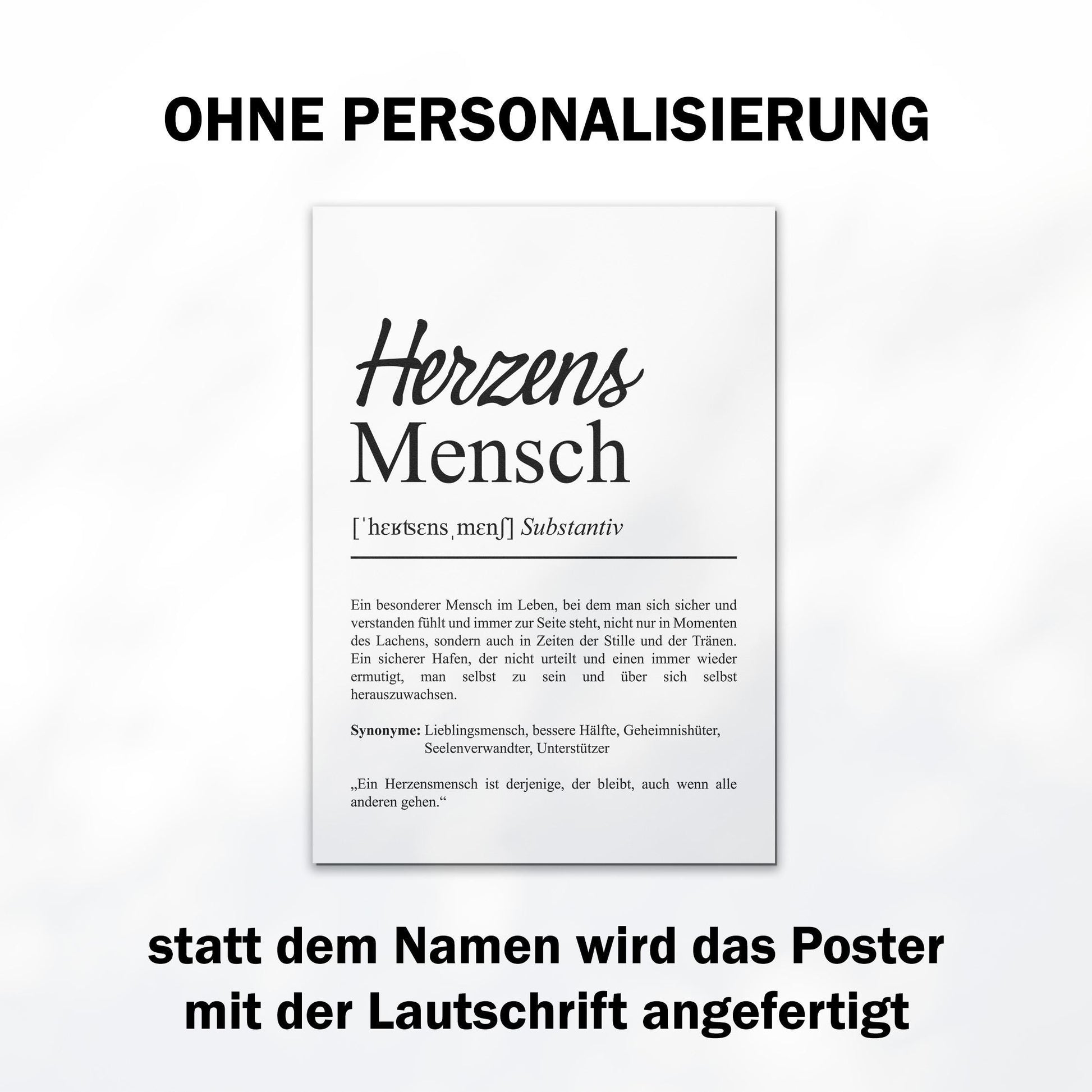 Herzensmensch Definition Poster personalisierbar mit Namen Lieblingsmensch Poster Geschenk Geburtstag Lieblingsmensch Poster Definition