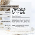 Herzensmensch Definition Poster personalisierbar mit Namen Lieblingsmensch Poster Geschenk Geburtstag Lieblingsmensch Poster Definition