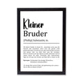 Kleiner Bruder Definition Poster personalisierbar mit Namen Bruder Poster Geschenk Einzug Geburtstag Geschenk Bruder Geschwister Liebe