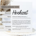 Hochzeit Definition Poster personalisierbar mit Namen Hochzeit Poster Geschenk Hochzeit Poster Heiraten Hochzeitsgeschenk Definition