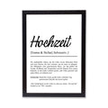Hochzeit Definition Poster personalisierbar mit Namen Hochzeit Poster Geschenk Hochzeit Poster Heiraten Hochzeitsgeschenk Definition