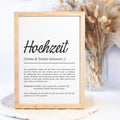 Hochzeit Definition Poster personalisierbar mit Namen Hochzeit Poster Geschenk Hochzeit Poster Heiraten Hochzeitsgeschenk Definition