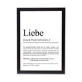 Liebe Definition Poster personalisierbar mit Namen Liebesposter Geschenk Partner Poster Definition Hochzeit Poster Heirat
