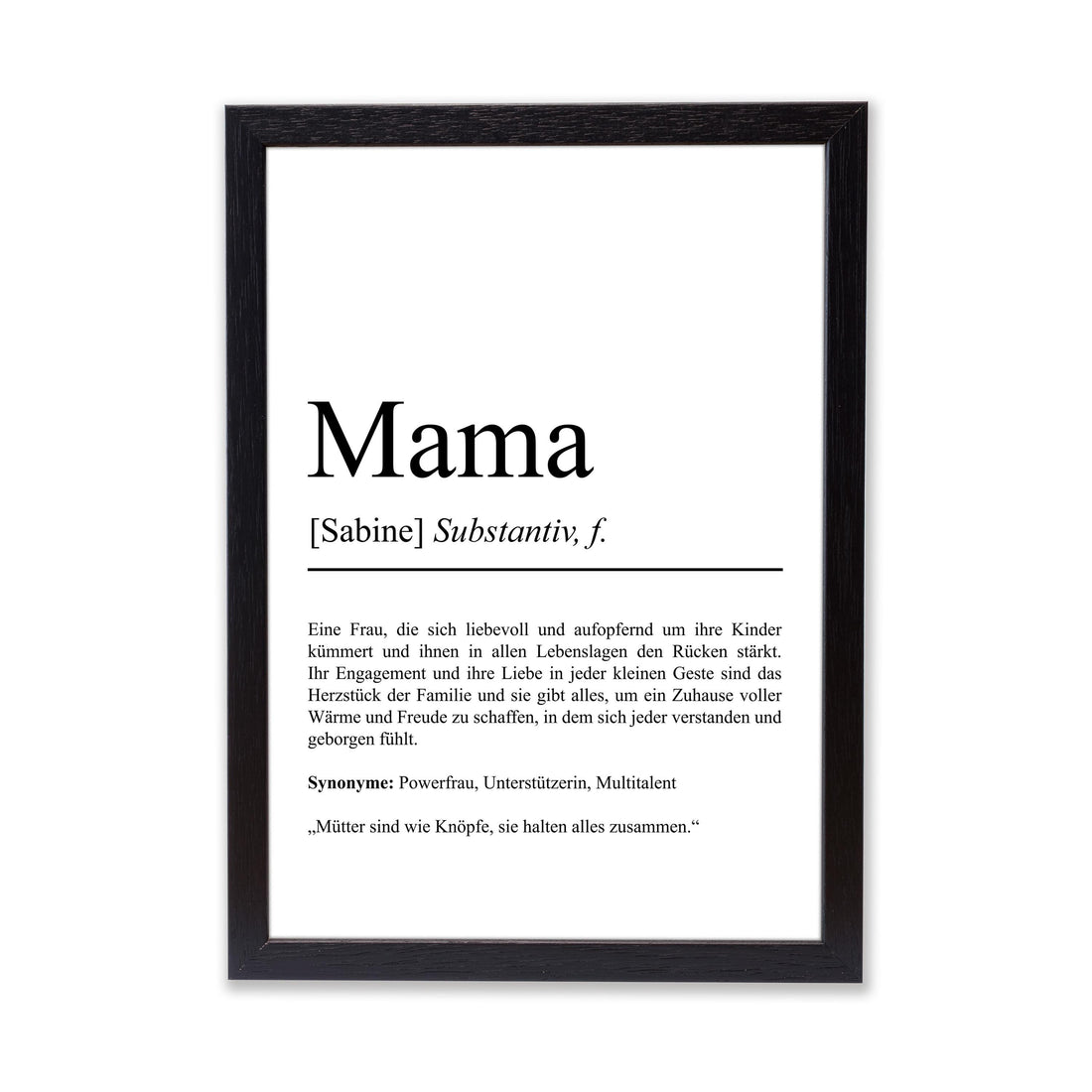Mama Definition Poster personalisierbar mit Namen Mutter Poster Geschenk Einzug Geburtstag Geschenk Mutter Poster Geburt Geschenk Mutter
