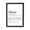Mama Definition Poster personalisierbar mit Namen Mutter Poster Geschenk Einzug Geburtstag Geschenk Mutter Poster Geburt Geschenk Mutter
