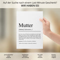 Mutter Definition Poster personalisierbar mit Namen Mutter Poster Geschenk Einzug Geburtstag Geschenk Mutter Poster Geburt Geschenk Mutter