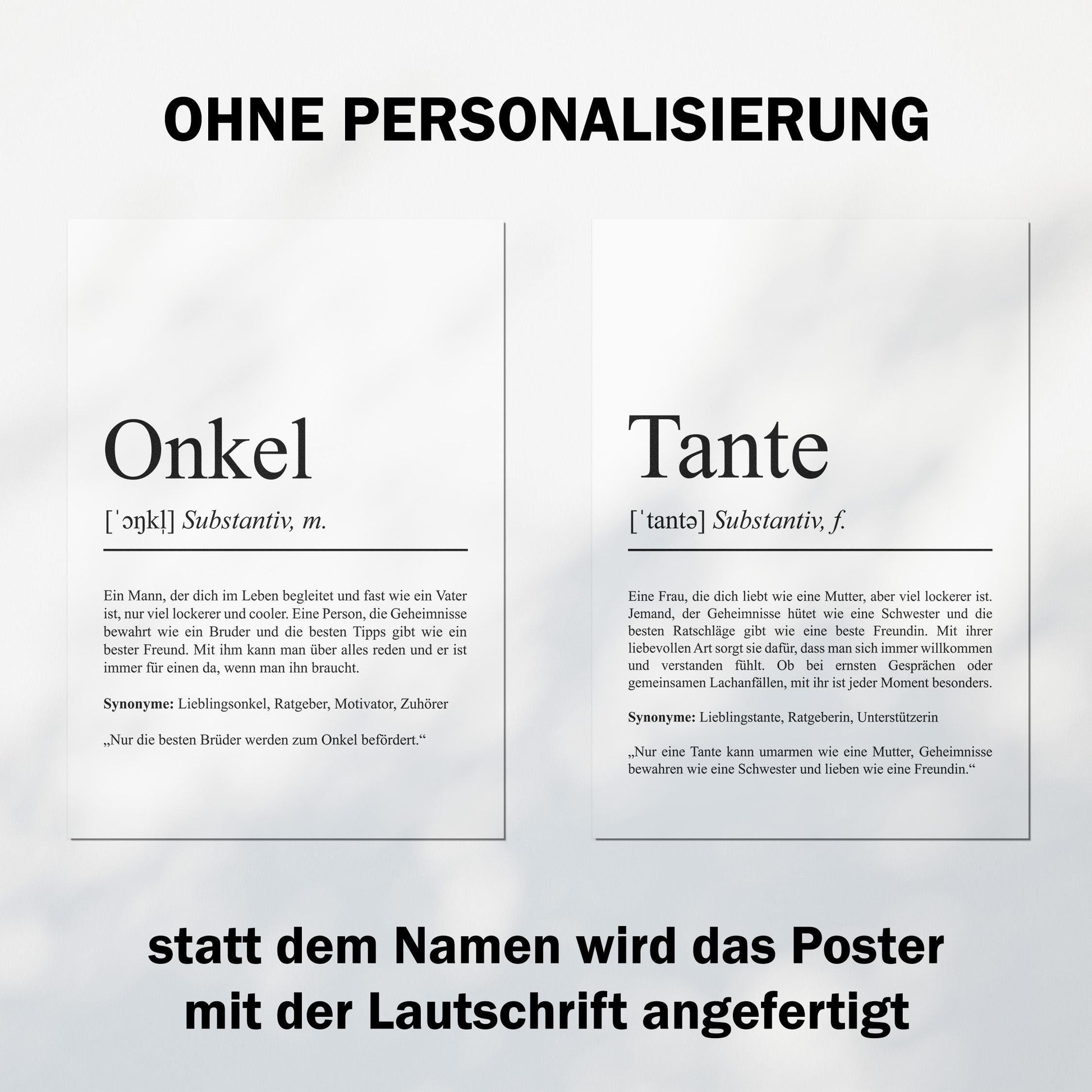 Onkel Definition Poster personalisierbar mit Namen Onkel Poster Geschenk Einzug Geburtstag Geschenk Onkel Poster Familienmitglied