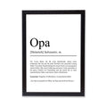 Opa Definition Poster personalisierbar mit Namen Opa Poster Geschenk Einzug Geburtstag Geschenk Opa Poster Familienmitglied Minimalistisch