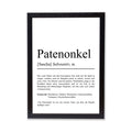 Patenonkel Definition Poster personalisierbar mit Namen Patenonkel Poster Geschenk Geburtstag Patenonkel Poster Definition