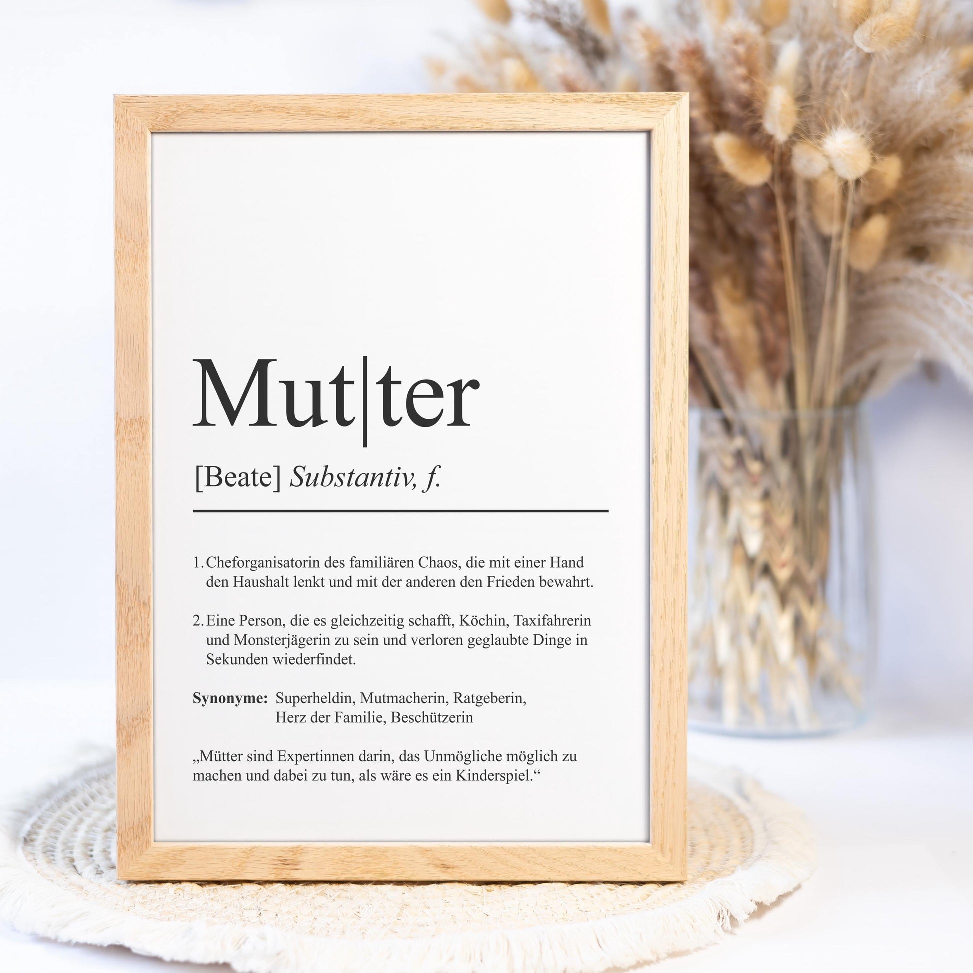 Vater Definition Poster personalisierbar mit Namen Poster Geschenk Vater Einzug Geschenk Vater personalisierbar Poster ungerahmt