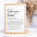 Schwiegertochter Definition Poster personalisierbar mit Namen Schwiegertochter Poster Geschenk Hochzeit Schwiegertochter Geburtstag Geschenk