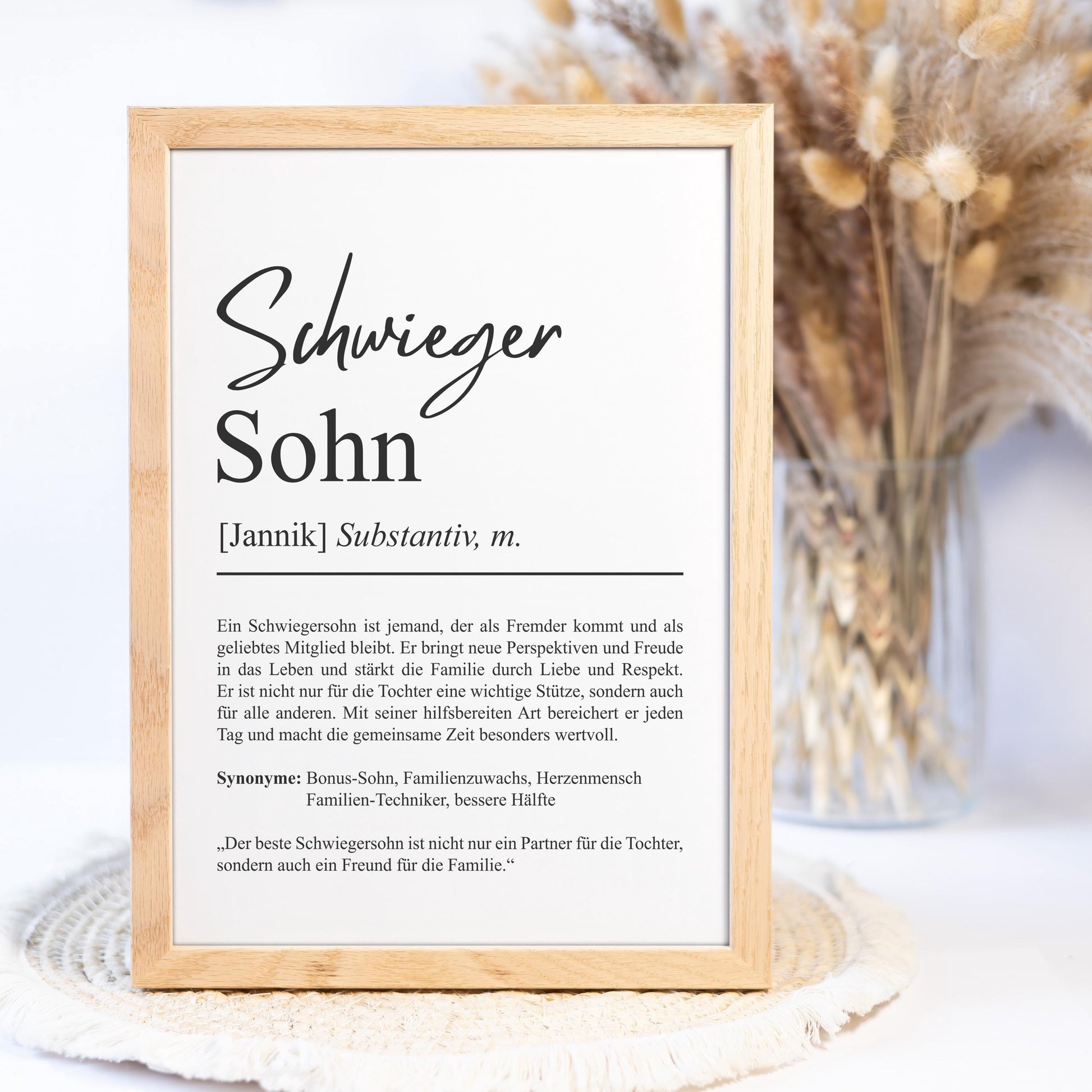 Schwiegertochter Definition Poster personalisierbar mit Namen Schwiegertochter Poster Geschenk Hochzeit Schwiegertochter Geburtstag Geschenk