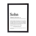 Sohn Definition Poster personalisierbar mit Namen Sohn Poster Geschenk Einzug Geburtstag Geschenk Sohn Poster Geburt Geschenk Sohn