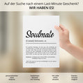 Soulmate Definition Poster personalisierbar mit Namen Soulmate Poster Geschenk Geburtstag Seelenverwandter Poster Definition