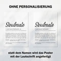 Soulmate Definition Poster personalisierbar mit Namen Soulmate Poster Geschenk Geburtstag Seelenverwandter Poster Definition