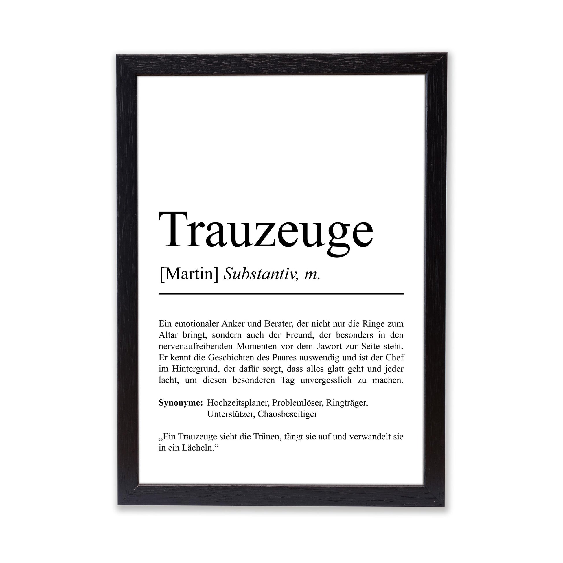 Trauzeuge Definition Poster personalisierbar mit Namen Treuzeuge Poster Geschenk Frage Trauzeuge Poster Definition Hochzeit Poster Heirat