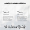 Tante Definition Poster personalisierbar mit Namen Onkel Poster Geschenk Einzug Geburtstag Geschenk Onkel Poster Familienmitglied