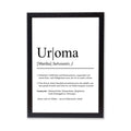 Uroma Definition Poster personalisierbar mit Namen Poster Geschenk Uroma Einzug Geschenk Uroma personalisierbar Poster ungerahmt