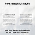 Zahntechniker Definition Poster personalisierbar mit Namen Beruf Poster Zahntechniker Geschenk Einzug Geburtstag Geschenk Zahntechniker