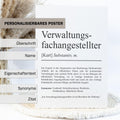 Verwaltungsfachangestellter Definition Poster personalisierbar mit Namen Beruf Poster Beamter Geschenk Einzug Geburtstag Geschenk Beamter