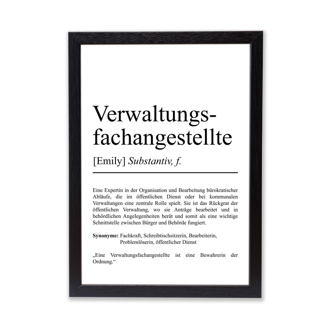 Verwaltungsfachangestellte Definition Poster personalisierbar mit Namen Beruf Poster Beamtin Geschenk Einzug Geburtstag Geschenk Beamtin