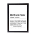 Bankkauffrau Definition Poster personalisierbar mit Namen Beruf Poster Bankkauffrau Geschenk Einzug Geburtstag Geschenk Bankkauffrau Poster