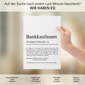 Bankkaufmann Definition Poster personalisierbar mit Namen Beruf Poster Bankkaufmann Geschenk Einzug Geburtstag Geschenk Bankkaufmann Poster