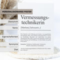 Vermessungstechnikerin Definition Poster personalisierbar mit Namen Beruf Poster Vermesserin Geschenk Einzug Geburtstag Geschenk Vermesserin