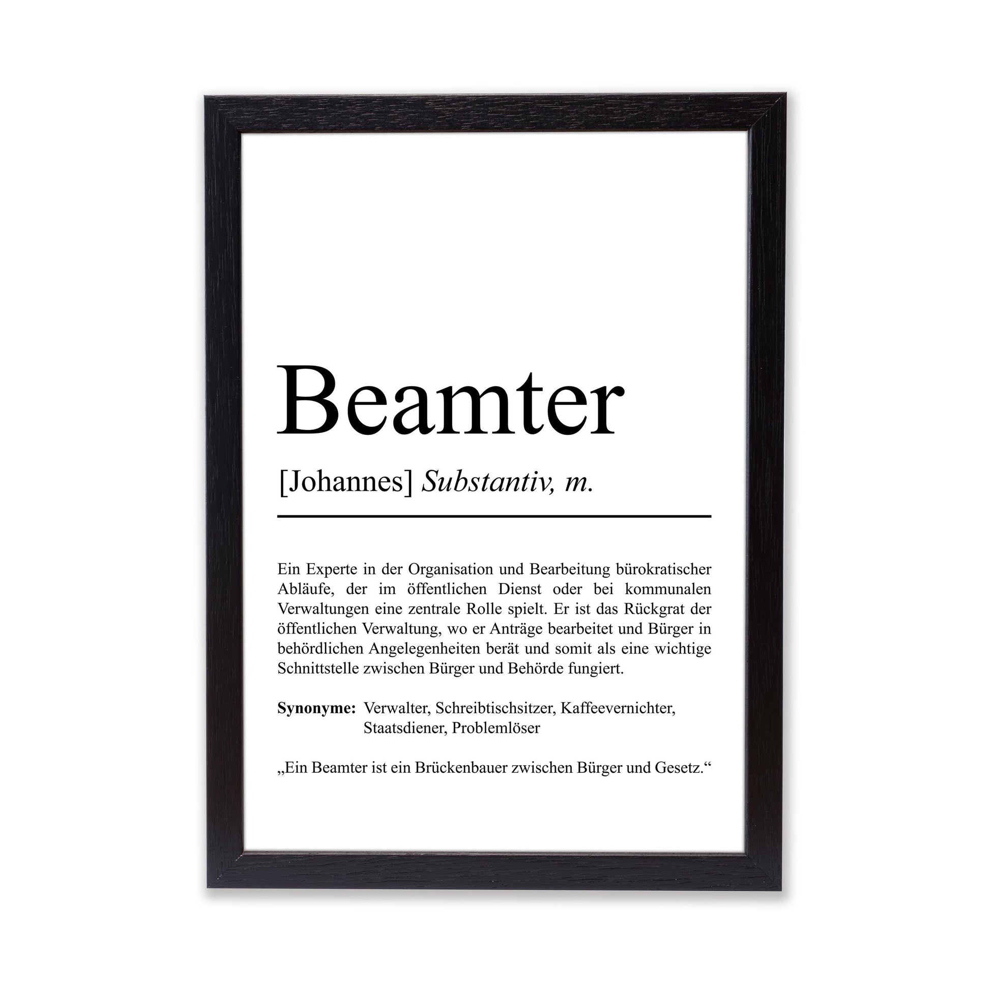 Beamter Definition Poster personalisierbar mit Namen Beruf Poster Beamter Geschenk Einzug Geburtstag Geschenk Beamter Poster Beruf