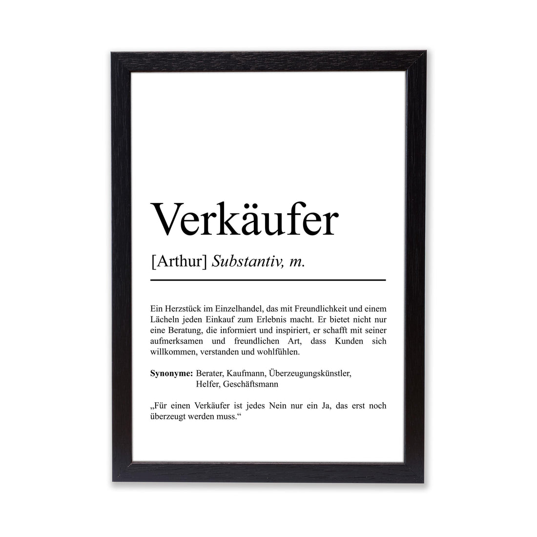 Verkäufer Definition Poster personalisierbar mit Namen Beruf Poster Verkäufer Geschenk Einzug Geburtstag Geschenk Verkäufer Poster Beruf
