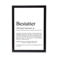 Bestatter Definition Poster personalisierbar mit Namen Beruf Poster Bestatter Geschenk Einzug Geburtstag Geschenk Bestatter Poster Beruf
