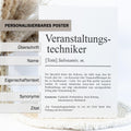 Veranstaltungstechniker Definition Poster personalisierbar mit Namen Beruf Poster Techniker Geschenk Einzug Geburtstag Geschenk Techniker