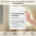 Veranstaltungstechniker Definition Poster personalisierbar mit Namen Beruf Poster Techniker Geschenk Einzug Geburtstag Geschenk Techniker