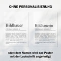 Bildhauerin Definition Poster personalisierbar mit Namen Beruf Poster Bildhauerin Geschenk Einzug Geburtstag Geschenk Bildhauer Poster Beruf