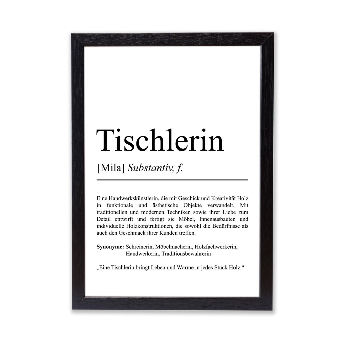 Tischlerin Definition Poster personalisierbar mit Namen Beruf Poster Tischlerin Geschenk Einzug Geburtstag Geschenk Tischlerin Poster Beruf
