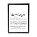 Tierpfleger Definition Poster personalisierbar mit Namen Beruf Poster Tierpfleger Geschenk Einzug Geburtstag Geschenk Tierpfleger Poster