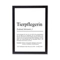 Tierpflegerin Definition Poster personalisierbar mit Namen Beruf Poster Tierpflegerin Geschenk Einzug Geburtstag Geschenk Tierpflegerin