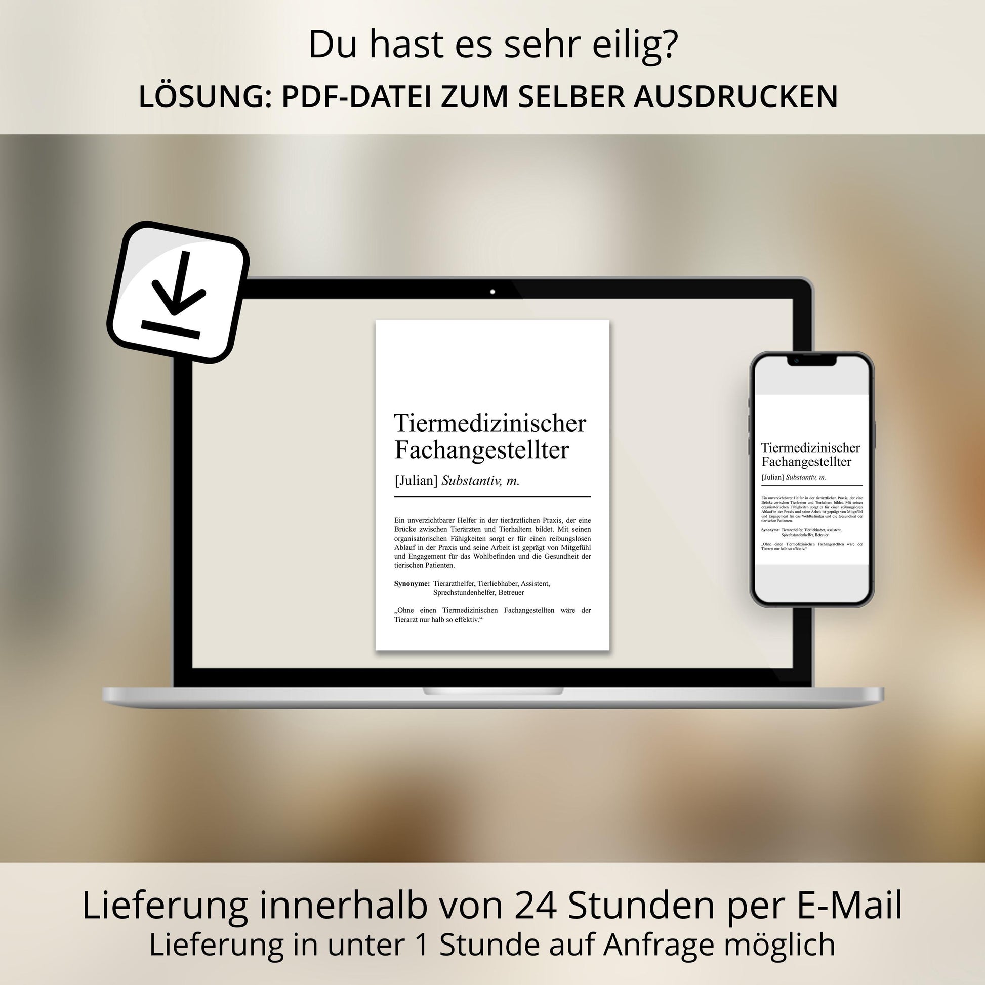 Tiermedizinischer Fachangestellter Definition Poster personalisierbar mit Namen Beruf Poster TFA Geschenk Einzug Geburtstag Geschenk TFA