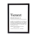 Tierarzt Definition Poster personalisierbar mit Namen Beruf Poster Tierarzt Geschenk Einzug Geburtstag Geschenk Tierarzt Poster Beruf