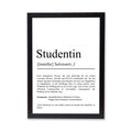 Studentin Definition Poster personalisierbar mit Namen Studentin Poster Student Geschenk zum Studium Geschenk Einzug Poster Definition