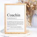 Coach Definition Poster personalisierbar mit Namen Beruf Poster Coach Geschenk Einzug Geburtstag Geschenk Coach Poster Beruf