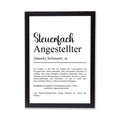 Steuerfachangestellter Definition Poster personalisierbar mit Namen Beruf Poster Geschenk Einzug Geburtstag Geschenk Steuerfachangestellter