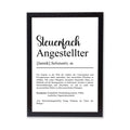 Steuerfachangestellter Definition Poster personalisierbar mit Namen Beruf Poster Geschenk Einzug Geburtstag Geschenk Steuerfachangestellter